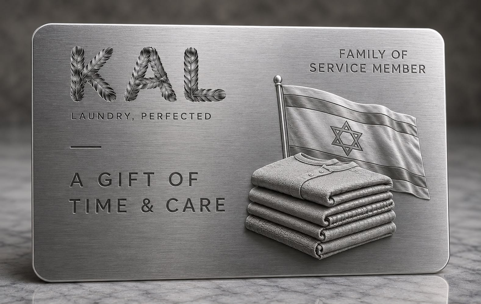 כרטיס מתנה כסוף של KAL למשפחה של משרת מילואים